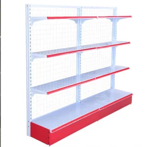 Single-Sided Heavy-Duty Steel Gondola Shelving Light-Duty Supermarket Shelves