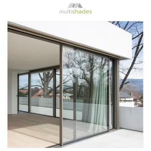 Ultra Slim Frame Heavy Duty Sliding Door Panoramic View Hidden Drainage Low E Nrfc Electric