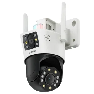 Zosi C298 Se 4MP Dual Lens WiFi Camera Ai Human / Vehicle Detection Two Way Audio Outdoor Security Cam