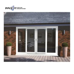 Material de Construção Porta Deslizante de Vidro Temperado Duplo em Plástico UPVC PVC