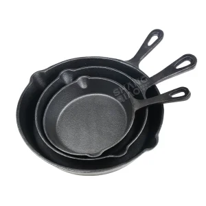 Customized 3-Pcs Cast Iron Skillet Set