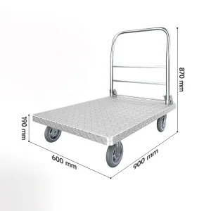 Moving Platform Hand Truck Push Cart 360 Degree Swivel Wheels Push Cart Dolly 150kgs Hand Trolley