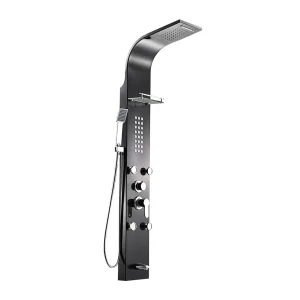 Black Stainless Steel Shower Panel