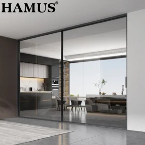 Thermal Break Double Glazed Glass Professional Project Support Aluminium Sliding Door