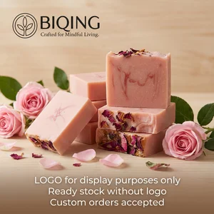 Custom Gift Natural Organic Handmade Skin Whitening Soap Dry Flower Rose Essential Oil Soap Essential Oil Soap Roses Flowers