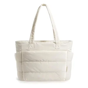 Bolso tote de puffer para laptop