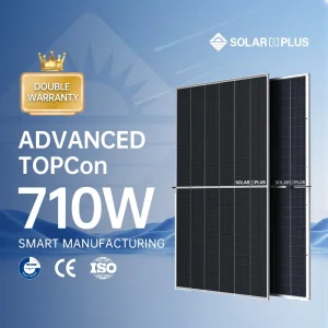 Solarnplus Good Selling Bifacial Topcon Solar Panel 132 Half Cell 700W 710W 720W