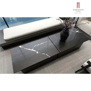 Calacatta Black Quartz Engineered Stone Livingroom Table Worktops Countertops