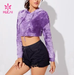 Moletom com Capuz para Mulheres Ativas, Manga Longa, Top de Fitness