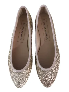 Sparkling Glitter Design Flats for Women