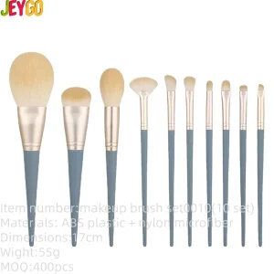 Conjunto de Pincéis de Maquiagem de Plástico por Atacado 10 Pincéis