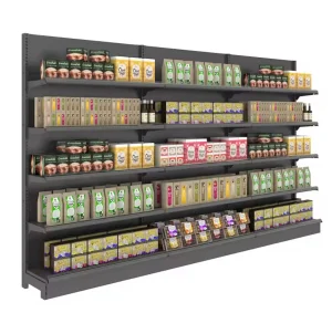 Supermarket Shelf Display Rack Single Sided Convenience Store Snack Shelving More Provinces Durable Metal Material