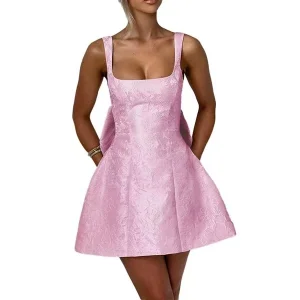 Elegant Satin Mini Dresses for Women Party