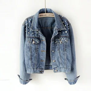 Women's Denim Jacket Vest Cropped Jean Jackets