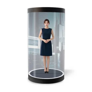 86 Inch LCD 3D Hologram Display Cylindrical Holotube with Ai Communication