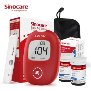Sinocare Glucose Meter Blood Glucose Household Meter Health Care with 50 Pcstest Strips Monitor Accurate for Diabetes