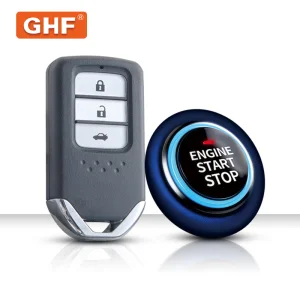 DC12V Pke Passive Keyless Entry Car Alarm System Push Start Button Remote Start Starter for Toyota