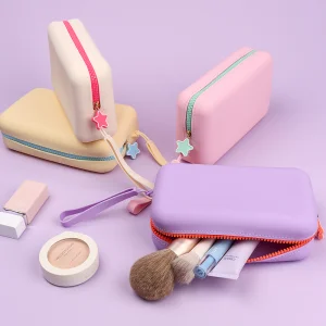 New Arrival Eco-Friendly Durable Fashion Silicone Makeup Bag Zipper Closure Travel Cosmetic Organizer Bag