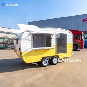 Small Manual Push Mobile Cafe Coffee Donut Snack Street Vendor Cart Mall Kiosk High Traffic Food Trailer Food Truck