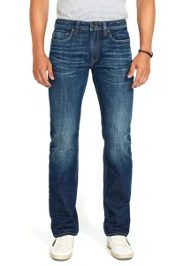 Calças Jeans Masculinas Reta Desgastadas