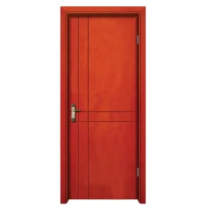 Smoke Control Hostel Fireproof Wooden Room Doors with Peephole