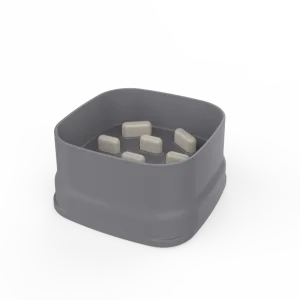 OEM 2025 Round Plastic Dog Puppy Feeder Slow Eating Bowl with 4 Heights