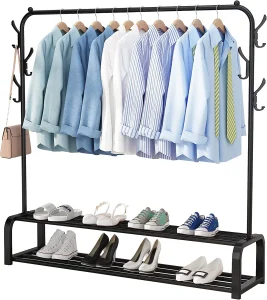 Metal Standing Coat Rack with Branch