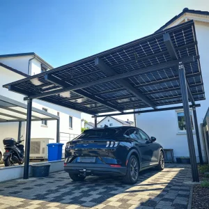 European Warehouse Waterproof Solar Panel Carport Residential Solar Mounting Structure Aluminum Solar Car Park Mounting System
