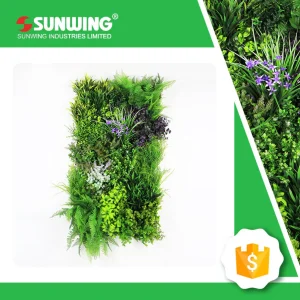 Customized Outdoor Artificial Fern Grass Mat for Vertical Garden Wall