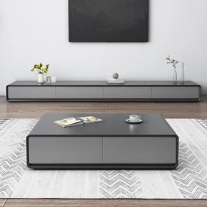 Luxury Modern TV Stand Set Coffee Table