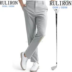 Men's Stretch Golf Quick Dry Lightweight Business Casual Tech Wear Custom Logo Office Travel Outdoor 100% Cotton Plain Dyed Pants