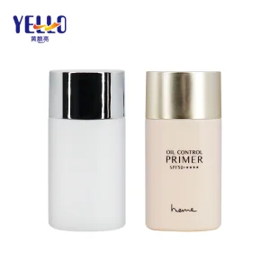Empty Logo Printing 25ml 35ml Cosmetic Plastic PE Packaging Pink White Sunscreen Cream Squeeze Bottle