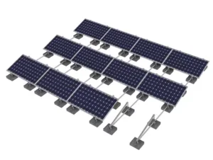 Solar Panel Flat Roof Mounting System Aluminum Flat Roof Ballasted Solar Racking