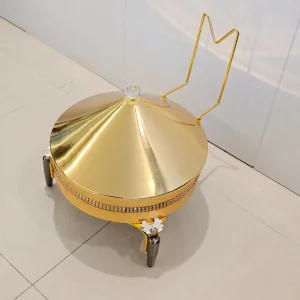 Decorative Gold Diamond Pattern Chafing Dish for Hotel Buffet Service
