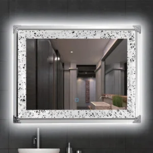 Beauty Hair Salon Furniture Equipment Mirror Station Styling Mirror Haridresser Salon LED Station Mirrors with LED Light