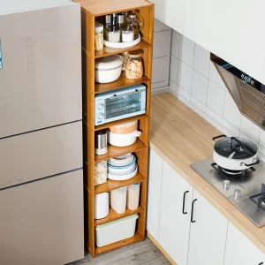 Kitchen Gap Bamboo Storage Rack