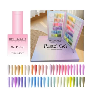 Custom logo OEM 48 Pastel Colors Kit Gel Nail Polish Soak Off Private Label Gel Polish Set Bottle and Packaging Gel Polish Set