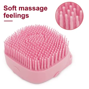 Custom Logo Kids Massage Hair Women Scalp Detangling Brush Silicone Shampoo Brush Pet Bath Brush
