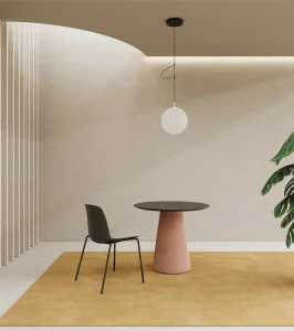 Round Wooden Bedside Table