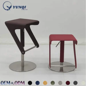 Minimalist Wine Red Swivel Chair