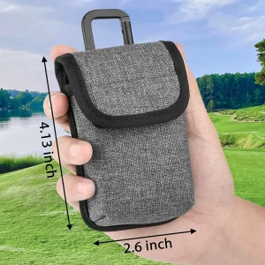 Golf GPS Replacement Travel Protective Case Golf GPS Screen with Carabiner Portable Lightweight Gray Golf GPS Carrying Case