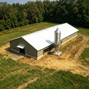 Modern Fast Installation Economical High-Strength Steel Structure Chicken House Prefabricated Livestock Shed Integrated