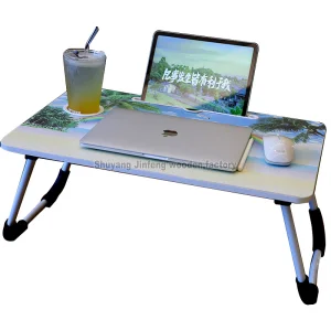 Overbed Table Home Furniture Foldable Laptop Table Computer Desk