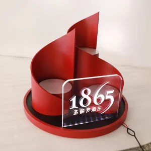 Custom LED Magnetic Display Levitating Rotation Wine Bottle Display Rack