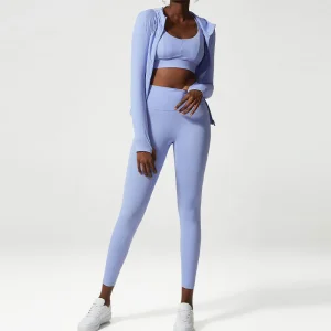 Long Sleeve Seamless Gym Set