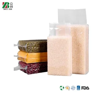 Custom logo printed compress emboss zip lock zipper grain packaging bag