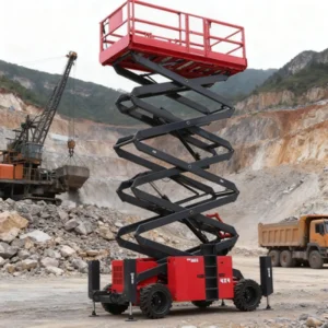 Electric Rough Terrain Scissor Lift for Airport and Outdoor Work CE