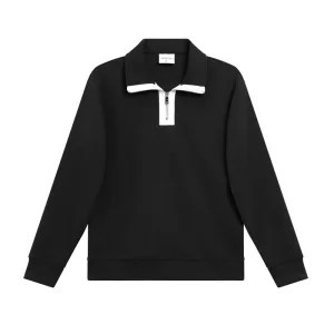 High Quality Custom Crew Neck Quarter Zip Knitwear Sweater for Men
