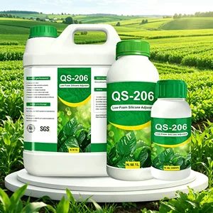 QS-206 Low Foam Silicone Surfactant 99.6% Purity Liquid for Drift Reduction High Spreading Improve Fertilizer Uptake Penetration