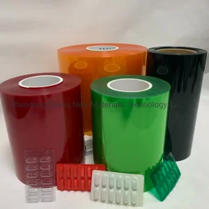 Chnese Factory Colorful PVC/PVDC 40GSM 60GSM 90GSM 120GSM 180GSM for Pharmablister Packaging